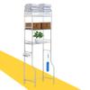 susunnus Over The Toilet Storage 3 Tier M,Bathroom Shelves Over Toilet,Freestanding Space Saver with Toilet Paper Holder,Stainless Steel,Pragmatic,Sturdy,Waterproof,Silver view 1