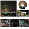 Desktop Rockery Waterfall Fountain with Rockery, Aquariums and Stones for Living Room Office Decorate, Ceramic (Tank Size: 16L x 8W x 4H Inch) view 2
