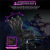 FZYUAN RGB Gaming Chair with Footrest, Massage Video Gaming Chair with Bluetooth Speakers, Lumbar Support, 90-135 Height Adjustment, Computer Chair Reclining for Aldults and Teens,White view 3