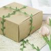 1 Pcs Green 67 Ft Satin Olive Leaf Trim Ribbon Artificial Vines Garland Party Supplies view 1