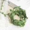 1 Pcs Green 67 Ft Satin Olive Leaf Trim Ribbon Artificial Vines Garland Party Supplies view 4