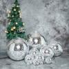 2 Pcs 12" Large Silver Glass Hanging Disco Mirror Balls Wedding Decorations view 2