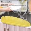 Sink Splash Guard, Silicone Water Splash Guard Strong Suction Sink Splash Guard Behind Faucet Kitchen Sink Accessories(Yellow) view 2
