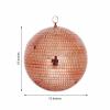 2 Pcs Rose Gold 10" wide Glass Mirror Balls Ornaments Party Wedding Home Decorations view 2