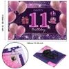 11th Birthday Decorations for Girls Happy Birthday Banner Pink Decorations for Party Backdrop for Women view 2
