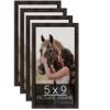 wallsthatspeak 5x9 Espresso Brown Picture Frame for Puzzles Posters Photos or Artwork, Set of 4 view 1