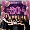 20th Birthday Decorations for Girls Happy Birthday Banner Pink Decorations for A Party Birthday Backdrop for Women view 3