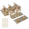 Bed Rail Brackets 4PCS Bed Frame Brackets for Rails Heavy Duty Non Bed Frame Hardware Kit for Wood Bed Connectors Hold Plates for Headboards Footboards view 1