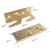 Bed Rail Brackets 4PCS Bed Frame Brackets for Rails Heavy Duty Non Bed Frame Hardware Kit for Wood Bed Connectors Hold Plates for Headboards Footboards view 3