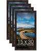wallsthatspeak 15x30 Espresso Brown Picture Frame for Puzzles Posters Photos or Artwork, Set of 4 view 1