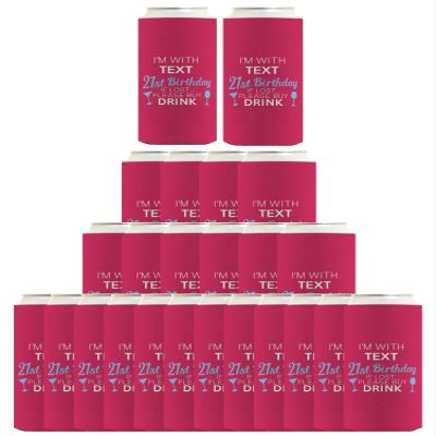21st Birthday Gifts For Women Personalized 21st Birthday If Lost 24-Pack Personalized Ultra Slim Can Drink Coolers Party Pack