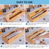TidyCulture 18 Inch Large Foil Wrap Dispenser with Cutter, 2 in 1 Aluminum Butcher Parchment Paper Freezer Tin Wax Cling Foil Plastic Wrap Organizer for Kitchen Drawer Bamboo Saran Storage Roll Holder view 3