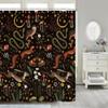 Fairy Rustic Forest Shower Curtain for Bahtroom, Country Woodland Wild Animals Butterfly Mushroom Set Hunting Shower Curtain, Farmhouse Rustic Cabin Lodge Shower Curtain Set with Hooks 36X70IN view 3
