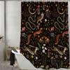 Fairy Rustic Forest Shower Curtain for Bahtroom, Country Woodland Wild Animals Butterfly Mushroom Set Hunting Shower Curtain, Farmhouse Rustic Cabin Lodge Shower Curtain Set with Hooks 36X70IN view 4