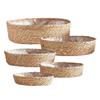 47th & Main Short Lined Seagrass Woven Storage Baskets, Set of 5, Natural view 1