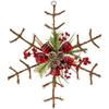Boston International Christmas Wreath for Front Door and Wall Winter Holiday Decorations, 24-Inches, Grapevine Star view 1