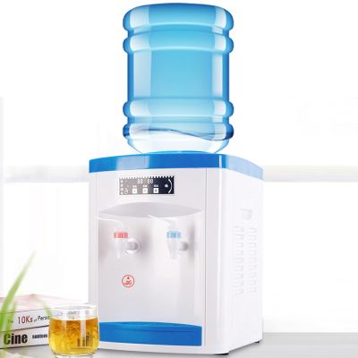 SHIOUCY Top Loading Water Cooler Dispenser,5 Gallon Desktop Electric Hot Cold Water Dispenser,3Temperature-Settings,Boiling Water,Normal Temperature Water,8-15C IceWater,110V 550W(10x9.2x13'')Blue