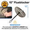 Flueblocker 10" Round Chimney Flue Plug  Chimney Wool Draft Stopper for Fireplace & Wood Stove  Reusable Flue Plug Excluder view 2