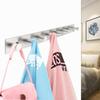 AJLTPA Coat Rack Wall Mounted, White Coat Hooks Screw in, Stainless Steel Door Hooks for Hanging Hat Towels Clothes, Hook Rail with 8 Round Hangers (Silver, 8 Hooks) view 3