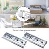 SING F LTD 8 Pairs Headboard Panel Wall Fixing Brackets Heavy Duty Interlocking Hangers Furniture Connector Metal Sectional Sofa Interlocking Connector for Sofa Bed view 3