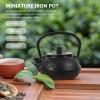 Cast Iron Tea Kettle Decorative Small Kung Fu Teapot Infuser Stovetop Safe Enameled Interior Tea Brewing for Office Stove view 4