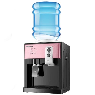 SHIOUCY Top Loading Water Cooler Dispenser - Desktop Electric Hot and Cold Dispenser,3 Temperature Settings Boiling Ice Water46-59for 1 to 5 Gallon Bottles, 10.6*9.4*14.1inch, Pale Gold 550w