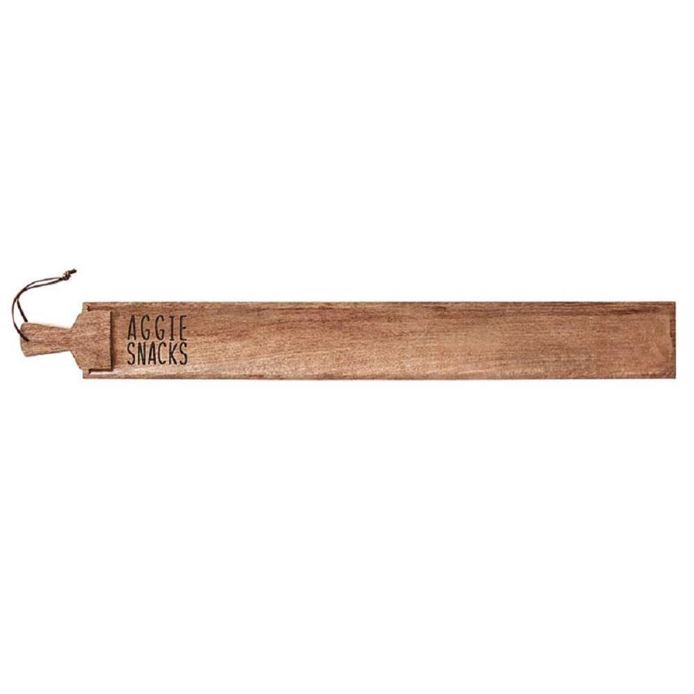 47th & Main Football Fans Gift Mango Wood Cheeseboard Serveware, Slider Server, A&M Aggies