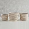47th & Main Striped Seagrass Woven Storage Baskets, Set of 3, Cream/Natural view 2