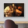 wall26 - The Incredulity of Saint Thomas by Caravaggio - Framed Canvas Print Wall Art Famous Painting Reproduction - 16"x24" White view 3