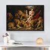 wall26 - Oil Painting of Daniel in The Lion's Den by Peter Paul Rubens in c. 1615 - Baroque Style - Catholic, Christianity - Framed Canvas Art Home Art - 16"x24" Black view 3