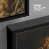 wall26 - Oil Painting of Daniel in The Lion's Den by Peter Paul Rubens in c. 1615 - Baroque Style - Catholic, Christianity - Framed Canvas Art Home Art - 16"x24" Black view 4