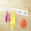 AJLTPA Coat Rack Wall Mount, White Coat Hooks Screw in, Stainless Steel Door Hooks for Hanging Hat Towels Clothes, Hook Rail with 8 Round Hangers (White, 8 Hooks) view 3