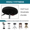 GAMUKAI 2 Pack Round Bar Stool Covers  Stretchable Round Vanity Stool Cover, Fits Diameter 16"-18", Elastic Hem Slipcover, Washable & Non-Slip Seat Covers for Kitchen, Counter, Salon (Black, X-Large) view 3