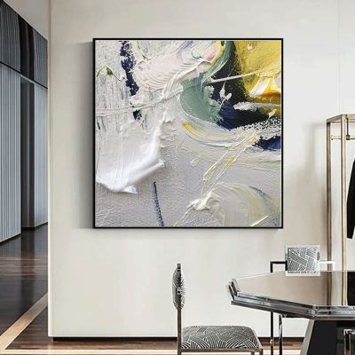 100% Hand-Painted Original Art Oil PaintingOriginal Art,Minimalist Painting,Large Abstract Oil Painting on Canvas, 20X20 Frameless Unstretched Painting
