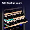 Velivi Wine Cooler Refrigerator, 179 Bottles Professional Wine Fridge with Powerful Compressor,Quiet Operation and Elegant Design for Wine Lovers view 4