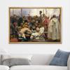 wall26 - Reply of The Zaporozhian Cossacks to Sultan Mehmed IV of The Ottoman Turkey Empire by Ilya Repin - Framed Canvas Print Wall Art Famous Painting Reproduction - 16"x24" Natural view 2
