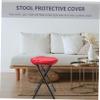 DECHOUS Elastic Round Chair Cover Pu Leather Stool Protector Machine Washable Bar Stool Slipcover for Easy Cleaning for Restaurants Offices and Homes view 3