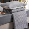 Foldable Cooling Mat with Pillowcase,Summer Latex Ice Silk Printed Mattress,Comfortably Cool Bed Cover for Summer Bedding Air Conditioned Mat-Grey 180x200cm(71x79inch) view 2