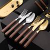 90 Piece Silverware Set for 18,Wooden Handle Stainless Steel Flatware Cutlery Set Utensils for Home Kitchen Restaurant Wedding, Spoons Forks Knifes Utensils Tableware view 4