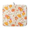 Autumn Fall Dish Drying Mat for Kitchen Counter Watercolor Pumpkin Maple Leaves Drying Mat 16 x 18 Inch with Absorbent Reversible Microfiber Dish Drying Pad Dish Rack Drainer Mat for Coffee Bar view 1