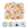 Autumn Fall Dish Drying Mat for Kitchen Counter Watercolor Pumpkin Maple Leaves Drying Mat 16 x 18 Inch with Absorbent Reversible Microfiber Dish Drying Pad Dish Rack Drainer Mat for Coffee Bar view 2