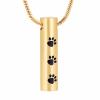 SHEIL Dog/Cat Paw Print Cylinder Cremation Jewelry for Pet Memorial Urn Neckalace Hold Ashes Keepsake Pendant,1 view 1