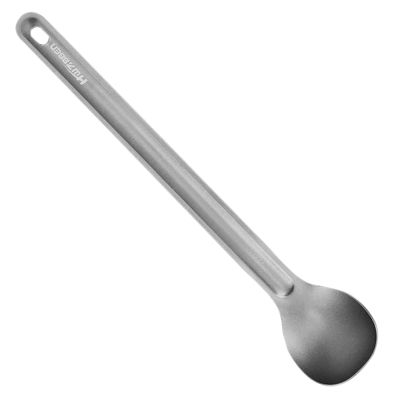 Titanium Long Handle Spoon Titanium Spork Cutlery Camping Spoon Outdoor Spork for Outdoor Camping Backpacking Picnic (A)