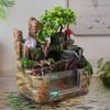 11.81INCH Indoor Water Fountain Rockery Ornaments, Atomizing Rockery Water Fountain Desktop, Chinese Fengshui LED Lamp Waterfall Includes Tower for Home Office view 4