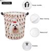 MALIHONG Collapsible Laundry Basket with Handle Summer Watermelon Cute Rottweiler Dog Print Storage Laundry Hamper Toy Organizer Foldable Washing Bin Dirty Clothes Laundry Bag for Bedroom view 3