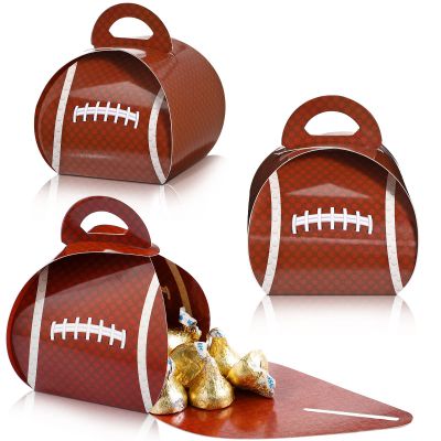 TaoBary 36 Pack Football Treat Boxes Football Goodie Boxes 3 x 3 x 3.5 Inches Sports Party Favors for Sports Theme Birthday Party Supplies Gift