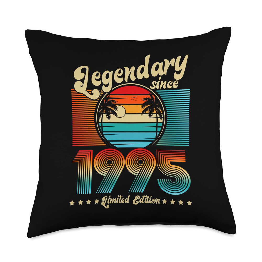 27 Birthday Legendary Since 1995 Throw Pillow