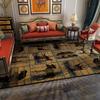 Wooden Texture Bear Elk Deer Moose Shadow Print Area Rug for Living Dinning Room Rustic Country Style Washable Floor Carpet Throw Rugs,2'x3' view 3