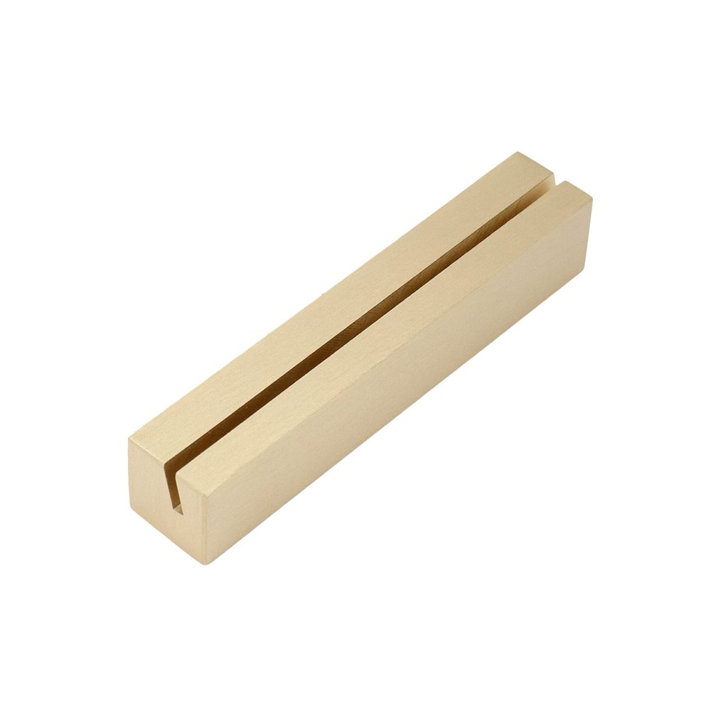 HNGSON Rectangular Name Place Card Holders Brass Table Number Stand Card Holder 80mm Length,for Menu,Acrylic Sign,Wedding,Party