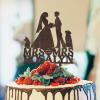 Mrs And Mrs Lesbians Wedding Cake Topper Bride Couple Rustic Cake Topper Same Sex Lesbian Silhouette Wedding Cake Topper with German Shepherd Dog Silhouette Custom LGBTQ Engagement Cake Toppers Wood view 1